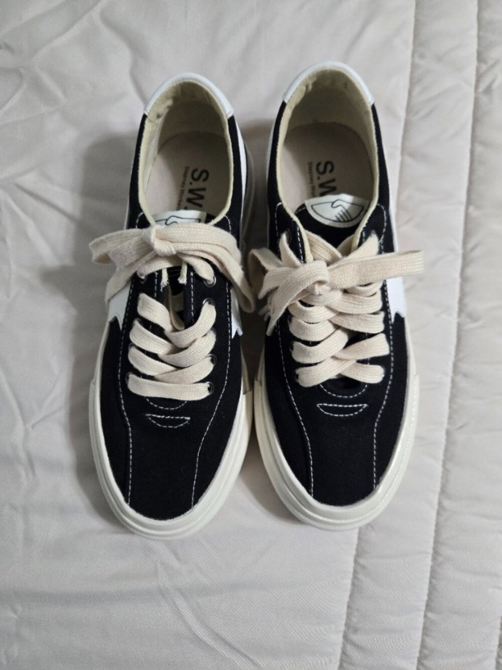 Stepney Workers Club Dellow S-Strike Canvas Sneaker Black/White